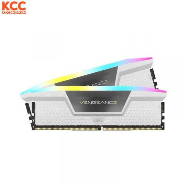 RAM DESKTOP CORSAIR VENGEANCE RGB WHITE HEATSPREADER 32GB (2X16GB) DDR5 5600MHZ (CMH32GX5M2B5600C40W)