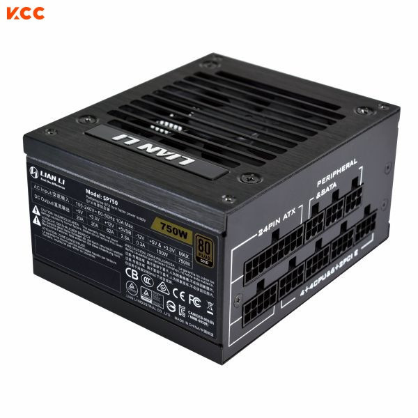 Nguồn máy tính Lian Li SP750 750W 80 Plus Gold Black