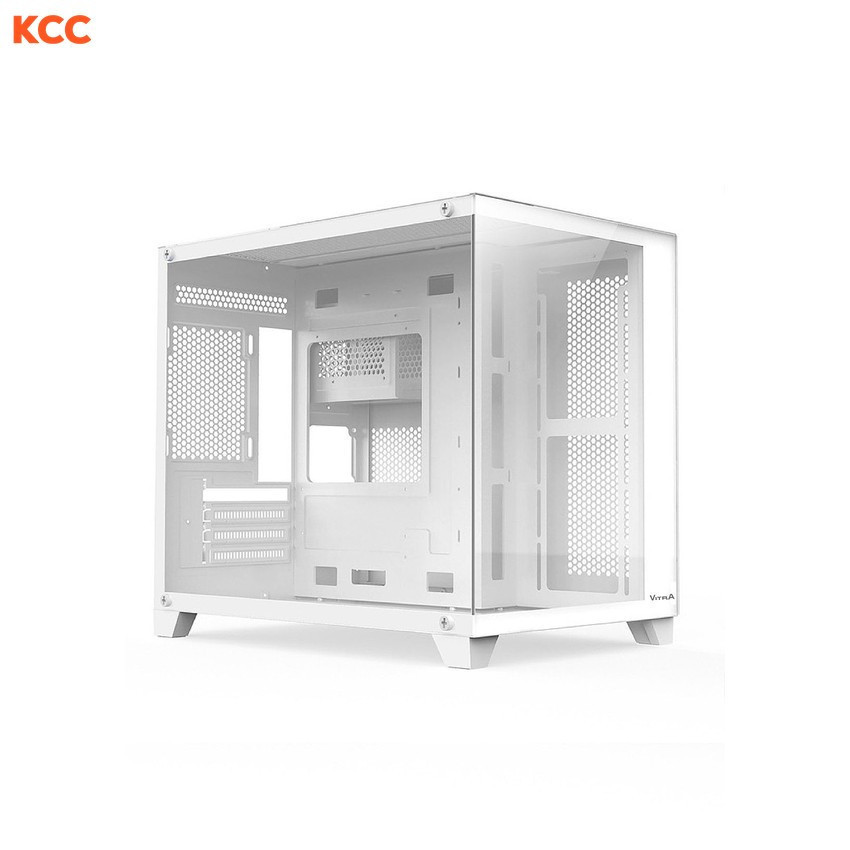 VỎ MÁY TÍNH VITRA CRYSTAL S1 V2 WHITE M-ATX / TOP RAD 360