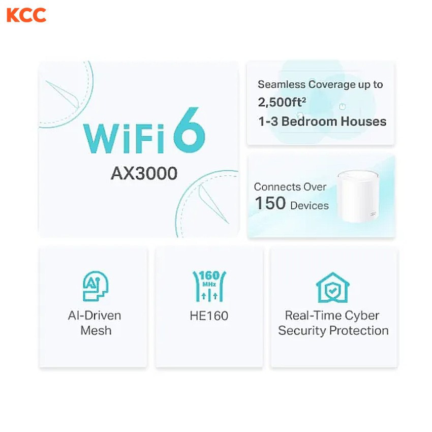 Wifi Mesh TP-Link Deco X50 WiFi 6 AX3000 (3 Pack)