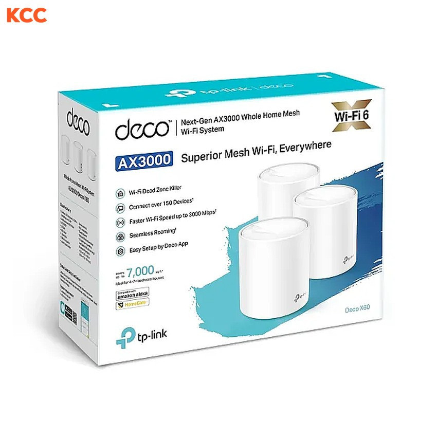 Wifi Mesh TP-Link Deco X60 WiFi 6 AX5400 (3 Pack)