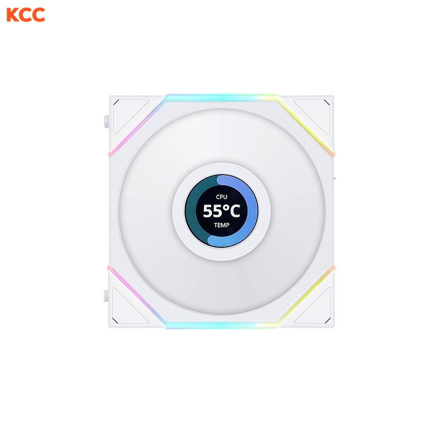 Fan case LIAN LI TL120 LCD TRIPLE PACK White Ngược (12TLLCD3W)
