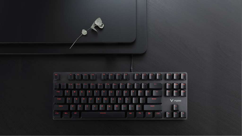 Bàn phím cơ gaming Rapoo V500 Alloy Backlit US BLACK RL 