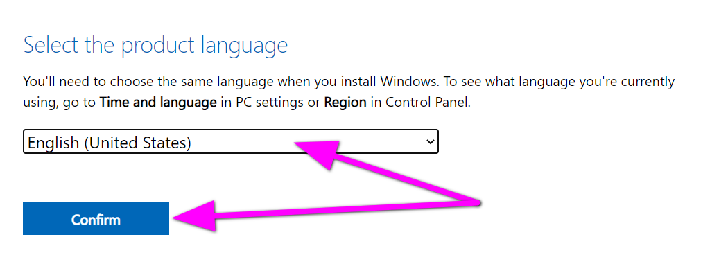 Chọn Windows 11 multi-edition ISO trên trang tải của Microsoft