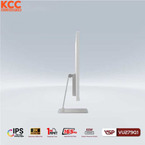 Màn hình gaming VSP VU279Q1 (27 inch/QHD/IPS/165Hz/1ms/USB-C 65W/White)