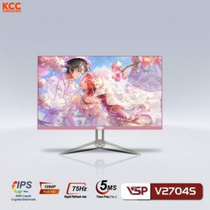 Màn hình gaming VSP V2704S (27 inch/FHD/IPS/75Hz/5ms/Pink)