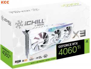 VGA INNO3D GeForce RTX 4060Ti IChill X3 8GB White