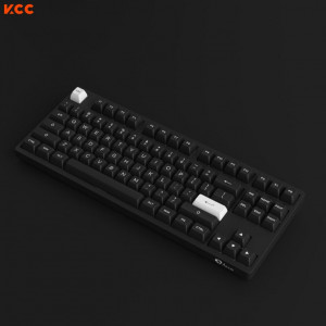 Bàn phím AKKO 3087 RF White on Black (AKKO sw v3 - Cream Yellow)
