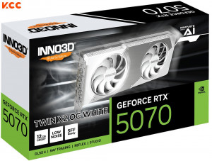VGA INNO3D GeForce RTX 5070 TWIN X2 OC WHITE 12GB GDDR7