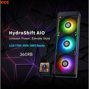 Tản Nhiệt Nước Lian Li HydroShift LCD 360RGB fan Black