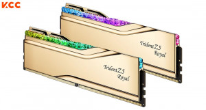 Ram Desktop Gskill Trident Z5 Royal 64GB (32GBx2) CL28 DDR5 6000Mhz Gold (F5-6000J2836G32GX2-TR5G)