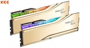 Ram Desktop Gskill Trident Z5 Royal 64GB (32GBx2) CL28 DDR5 6000Mhz Gold (F5-6000J2836G32GX2-TR5G)