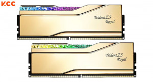 Ram Desktop Gskill Trident Z5 Royal 64GB (32GBx2) CL28 DDR5 6000Mhz Gold (F5-6000J2836G32GX2-TR5G)