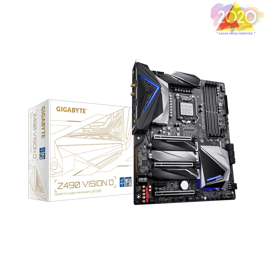 Mainboard GIGABYTE Z490 VISION D (Intel Z490, Socket 1200, ATX, 4 khe RAM DDR4)