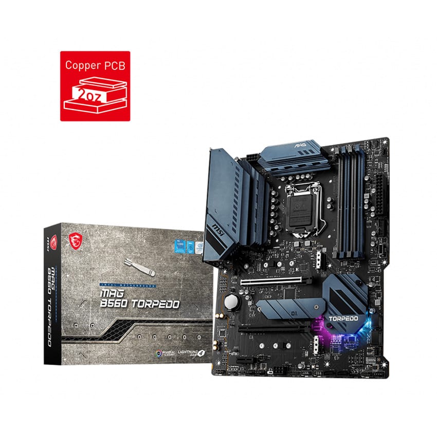 Mainboard MSI MAG B560 TORPEDO (Intel B560, Socket 1200, m-ATX, 4 khe Ram DDR4)