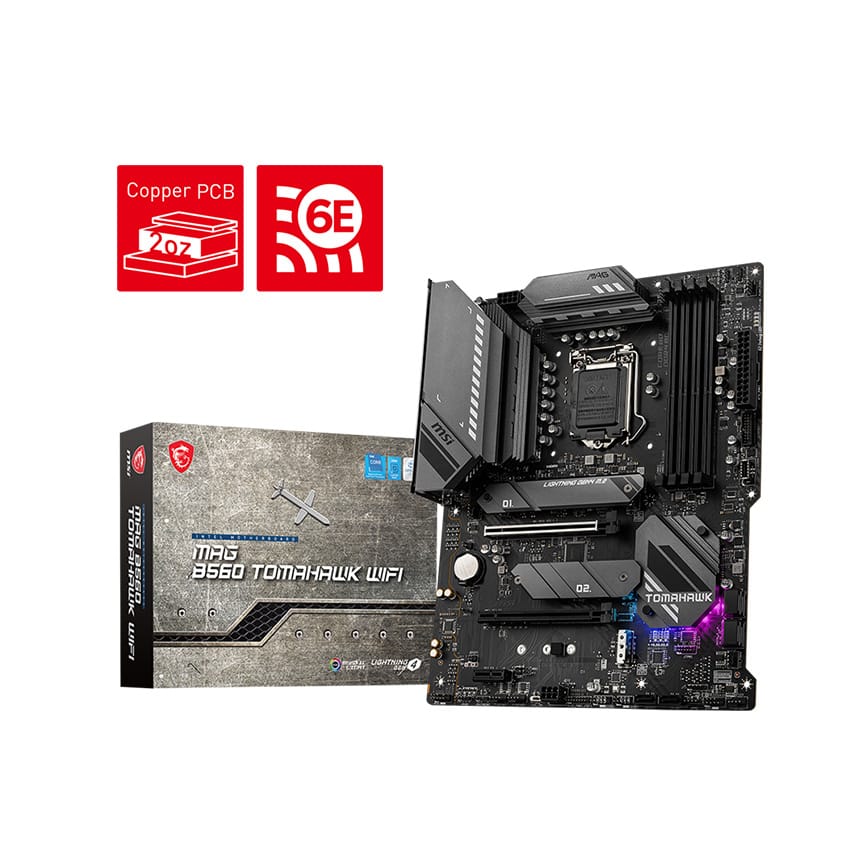 Mainboard MSI MAG B560 TOMAHAWK WIFI (Intel B560, Socket 1200, m-ATX, 4 khe Ram DDR4)