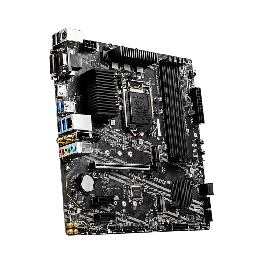 Mainboard MSI B460M PRO-VDH WIFI (Intel B460, Socket 1200, m-ATX, 2 khe RAM DDR4)
