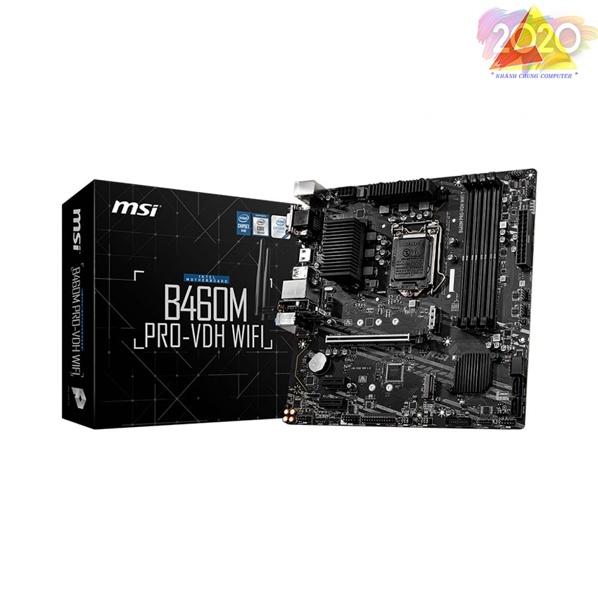 Mainboard MSI B460M PRO-VDH WIFI (Intel B460, Socket 1200, m-ATX, 2 khe RAM DDR4)