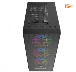 Vỏ Case Vitra PHANTOM A8 Black 3Fan RGB (Mid Tower/Màu Đen/Kèm sẵn 3 Fan RGB)