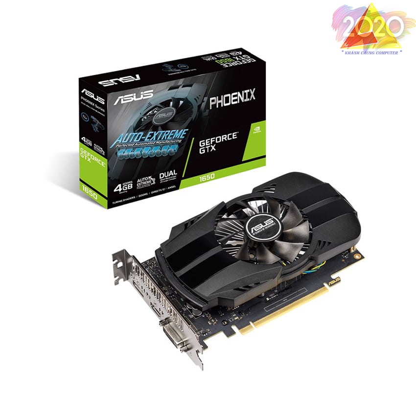 Card màn hình ASUS PH GTX 1650-4G (4GB GDDR6, 128-bit, DVI+HDMI+DP)
