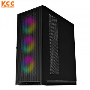 Vỏ case MIK STORM 360 BLACK - 3FA (3 Fan lắp sẵn)