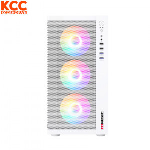 Vỏ case Magic GM-01 White Mesh 4F (MATX)