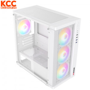 Vỏ case Magic GM-01 White Mesh 4F (MATX)