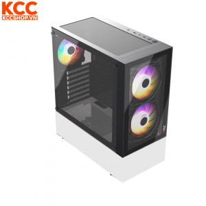 Vỏ case Magic GM-04 Black and White Glass 3F (ATX)