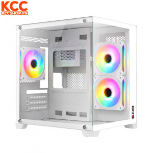 Vỏ case Magic Aqua-M Ultra White (MATX)
