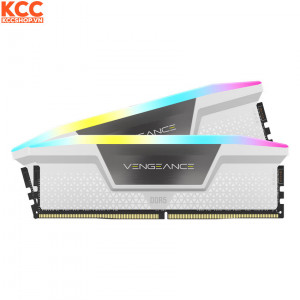 Ram Corsair Vengeance RGB 64GB (2x32GB) CL40 5200MHz DDR5 White (CMH64GX5M2B5200C40W)
