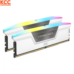 Ram Corsair Vengeance RGB 64GB (2x32GB) CL40 5200MHz DDR5 White (CMH64GX5M2B5200C40W)