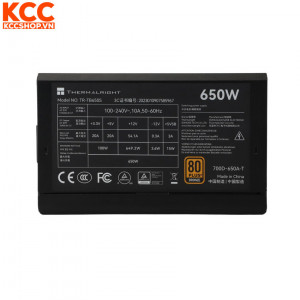 Nguồn máy tính Thermalright 650W TR-TB650S 80 Plus Bronze