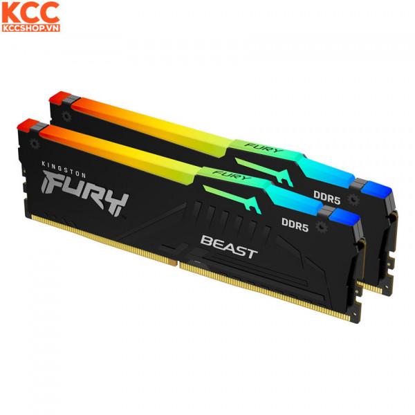 Ram Kingston Fury Beast RGB 64GB DDR5 6000MHz Kit of 2 (KF560C40BBAK2-64)