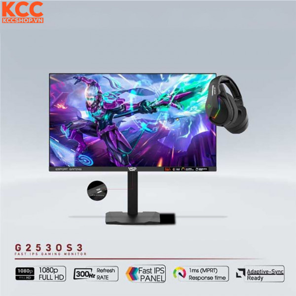 Màn hình gaming VSP G2530S3 (24.5 inch/FHD/Fast IPS/300Hz/1ms)