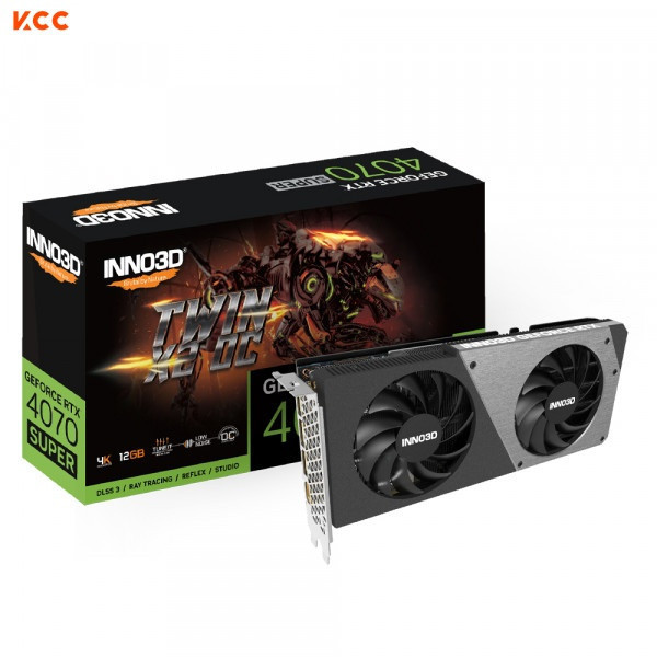 VGA INNO3D GeForce RTX 4070 SUPER TWIN X2 OC 12GB