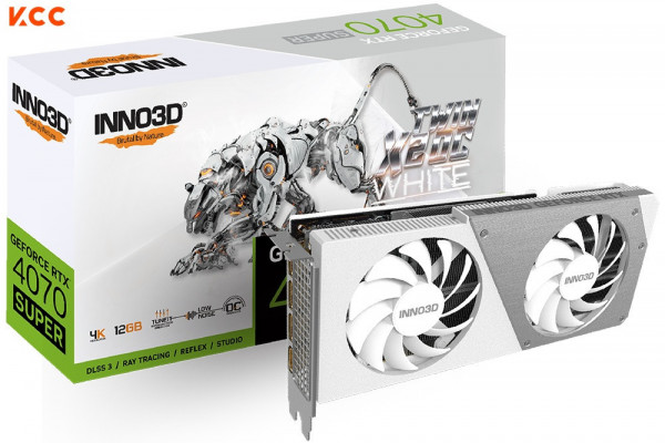 VGA INNO3D GeForce RTX 4070 SUPER TWIN X2 OC 12GB White