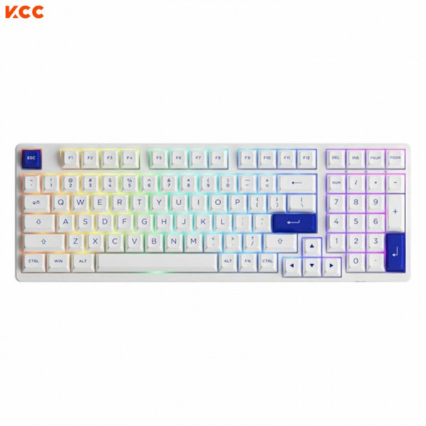 Bàn phím AKKO 3098B Multi-modes Blue on White (AKKO CS switch - Jelly Purple)