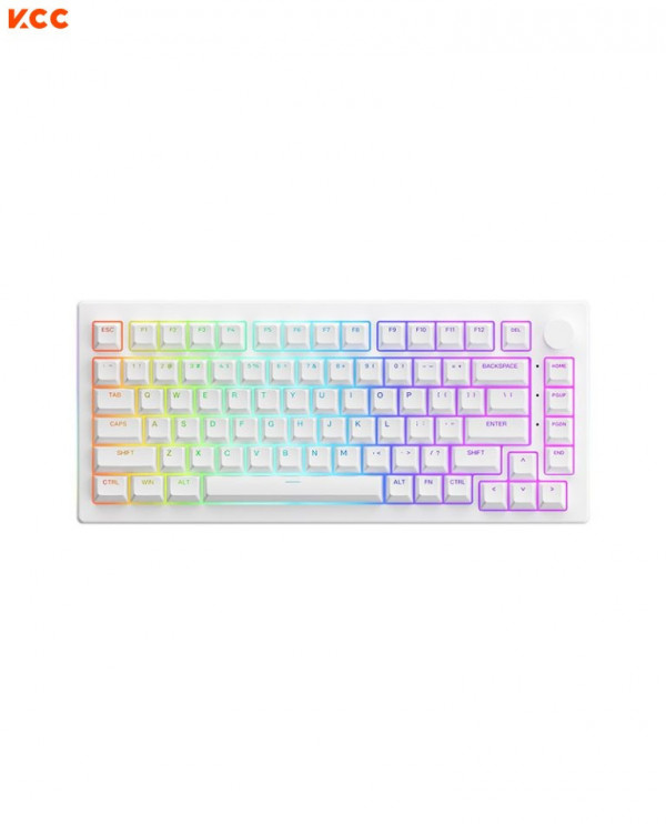 Bàn phím AKKO 5075B Plus White (Akko switch v3 - Cream Blue Pro)