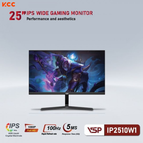 Màn hình VSP IP2510W1 (24.5 inch, Full HD, IPS, 100Hz, 5ms, phẳng)