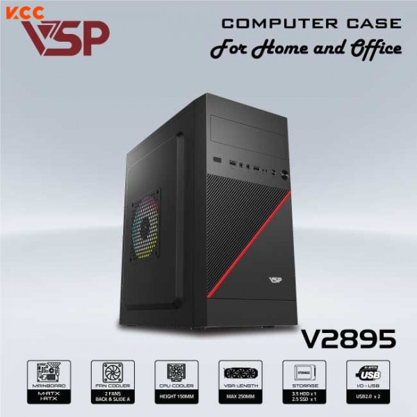 Case văn phòng VSP M-ATX/I-ATX V2895