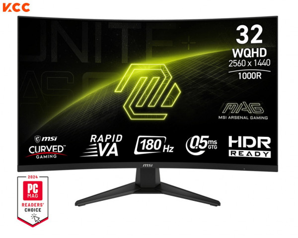 Màn hình gaming MSI MAG 325CQF (32 Inch/ VA/ QHD/ 180Hz/ 0.5ms)