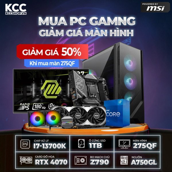 PC KCC Intel i7-13700K / VGA RTX 4070 (Powered by MSI)