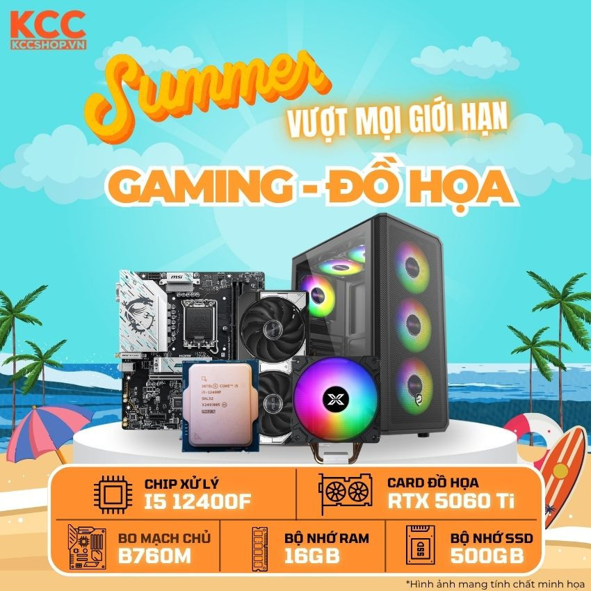 PC KCC Intel i5-12400F/13400F/14400F / VGA RTX 5060 Ti