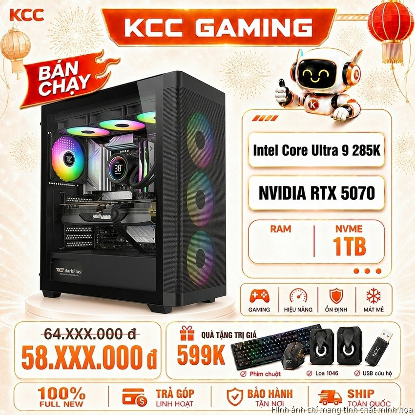 PC KCC Intel U9-285K / VGA RTX 5070