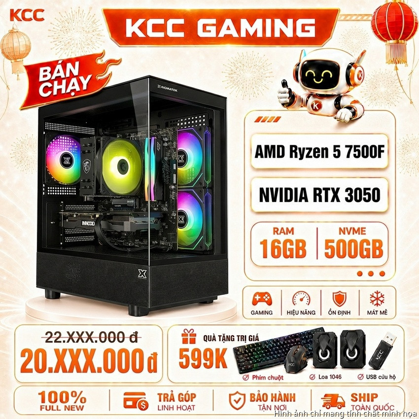 PC KCC AMD R5-7500F / VGA RTX 3050
