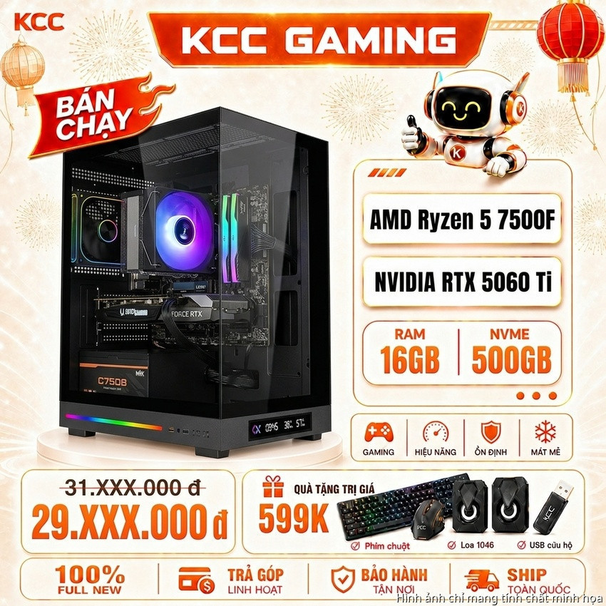 PC KCC AMD R5-7500F / VGA RTX 5060 Ti