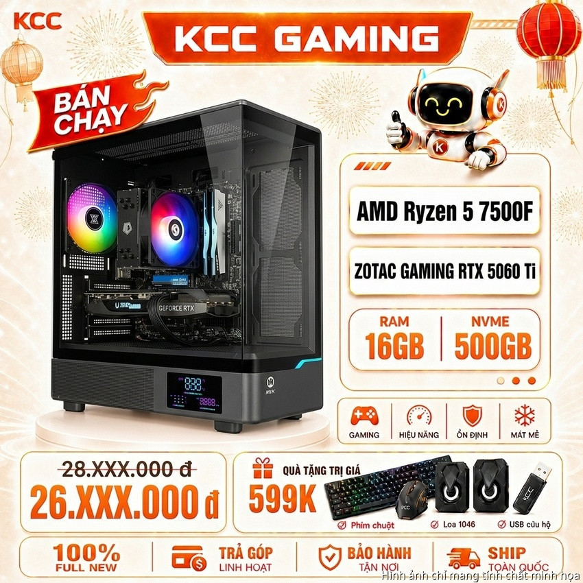 PC KCC AMD R5-7500F / VGA RTX 5060 Ti