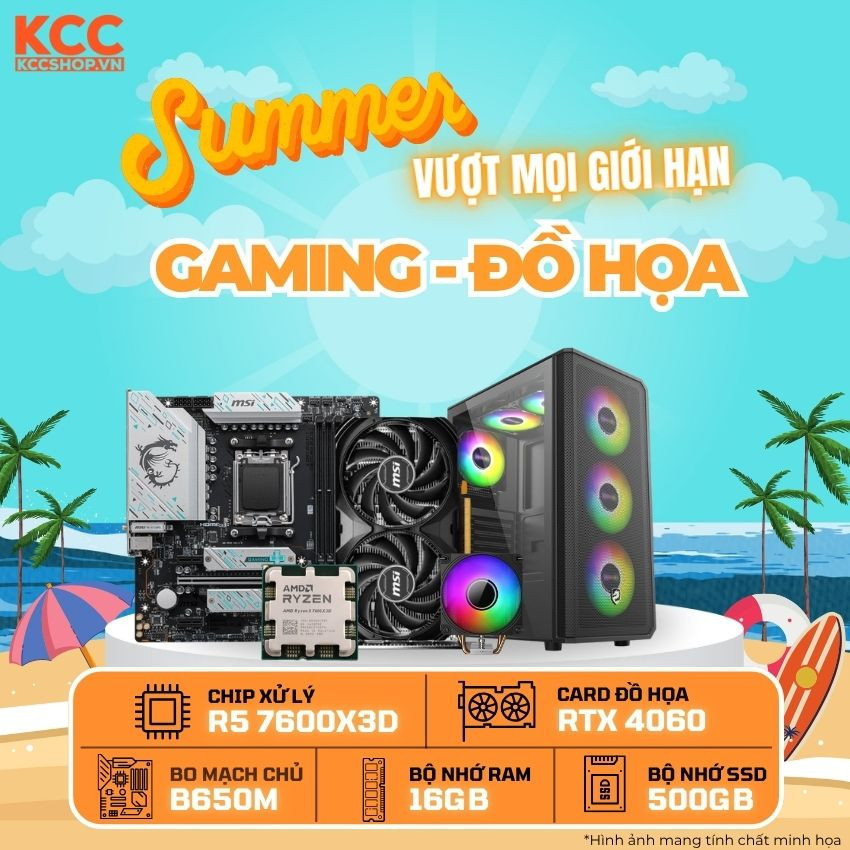 PC KCC AMD R5-7600X3D / VGA RTX 4060