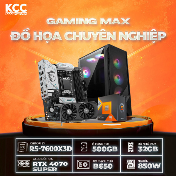 PC KCC AMD R5-7600X3D / VGA RTX 4070 Super