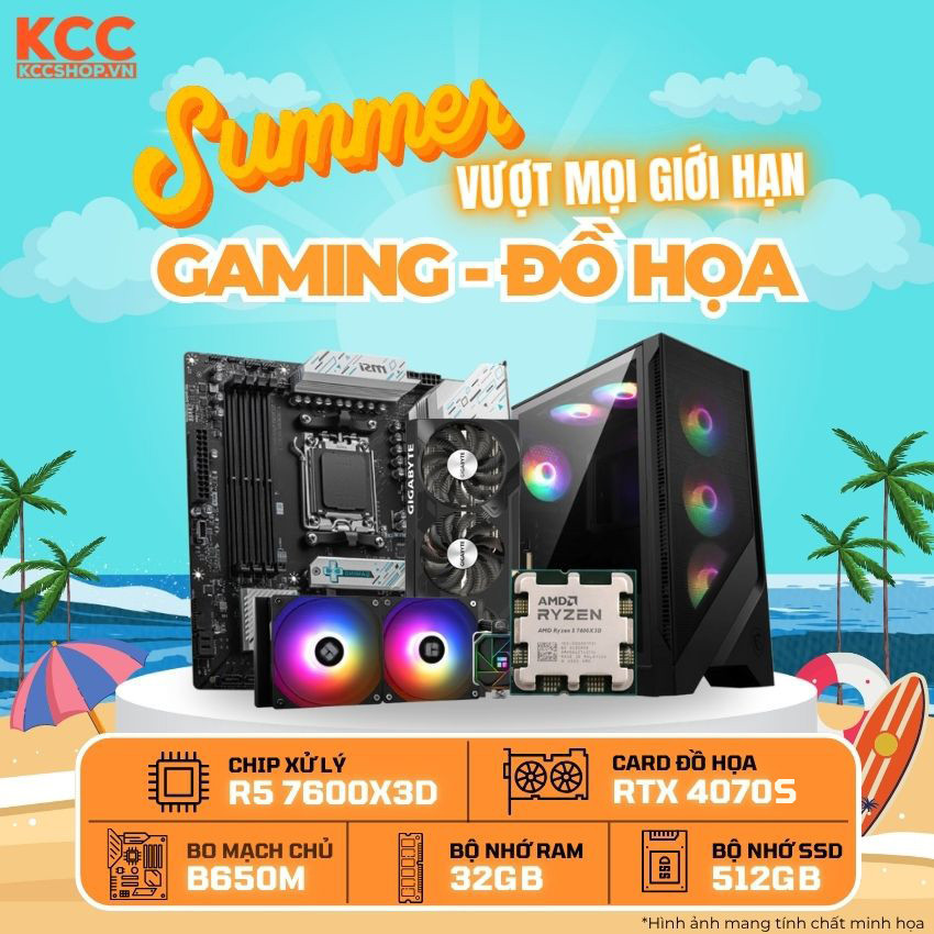 PC KCC AMD R5-7600X3D / VGA RTX 4070 Super